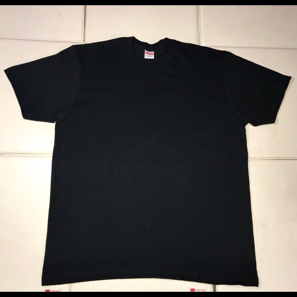 Supreme Blank Shirt Black Large Authentic